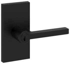 Ensqucfr190 Baldwin En.squ.cfr Square Single Cylinder Keyed Entry Door Lever - Black