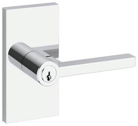 Ensqucfr260 Baldwin En.squ.cfr Square Single Cylinder Keyed Entry Door Lever - Chrome