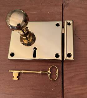 5701.030rh Baldwin Hardware Forged Brass Horizontal Rim Latch Nib