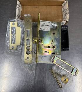 6020-ls Baldwin Hardware Right Hand Entrance Mortise Lock In 060/040 Satin Brass - New