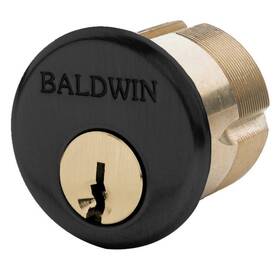 Baldwin Hardware 723079243481 New Satin Black Traditional Mortise Keyway Brass Finish Lock Cylinder