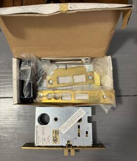 U6001 Baldwin Hardware Mortise Lock Right Hand 031 Unlacquered Brass Finish