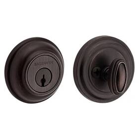 Sc.trd.112.sl.ss.smt.kd Baldwin Round Deadbolt Assembly In Venetian Bronze