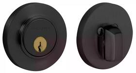 Sccrd190 Baldwin Contemporary Round Single Cylinder Keyed Entry Deadbolt-oil Rubbed Bronz