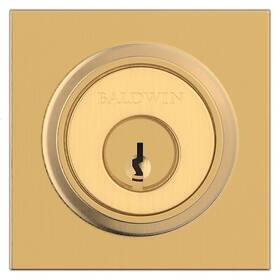 Sccsd044 Baldwin Sc.csd Contemporary Square Single Cylinder Keyed Entry - Brass