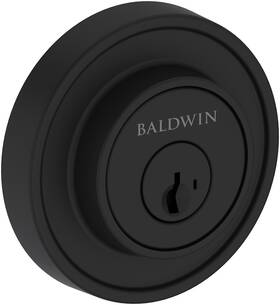 Scrrd190smc Baldwin Sc.rrd.smt Recessed Round Solid Brass Single Cylinder - Black
