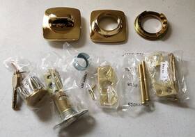 Scssd003 Baldwin Soft Square Solid Brass Single Cylinder Keyed Entry Deadbolt