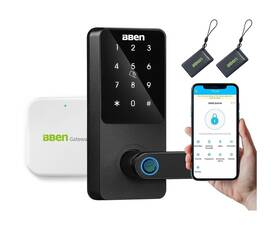 Bben 613965994866 Wifi Smart Lock With Gateway Biometric Fingerprint Keyless Entry Door Lo