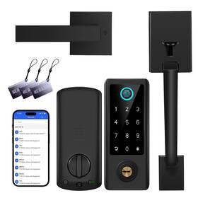 Ba2h Bebasia Fingerprint Door Lock With Handle Sets Keyless Entry