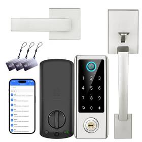 Ba2h-sn Bebasia Fingerprint Door Lock With Handle Sets Keyless Entry Bluetooth Fr