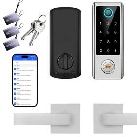 Ba2l-sn Bebasia Smart Fingerprint Door Lock With Handle Set Full App Control Electr