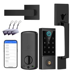 Ba3h-bk Bebasia Smart Door Lock Fingerprint Handleset Keyless Entry Bluetooth Black