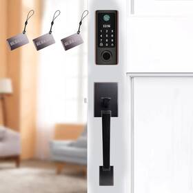 M0050 Bebasia Fingerprint Door Lock With Handles Keyless Entry Smart Do
