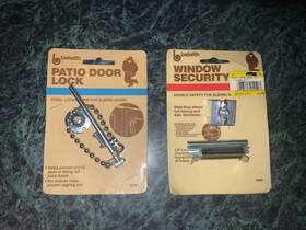 Belwith 078555019709 2 Locks For Sliding Glass Patio Door And Window Security Lock