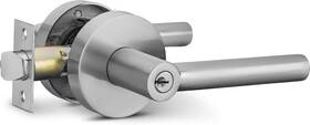 Berlin Modisch 686912505682 Entry Lever Door Handle Lock With Keys Brushed Nickel