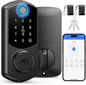 Besbuy 695638871858 Smart Lock 7 In 1 Keyless Entry Door Fingerprint App Remote Control Keypad