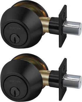 Bestten 744759432063 2 Pack Single Cylinder Deadbolt Keyed Alike Dead Bolt Entry Door Lock