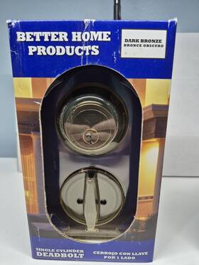 Better Home Products 660414100996 Single Cylinder Deadbolt Dark Bronze New In Box