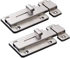Biendo 729920967186 Door Bolts 2 Pieces Stainless Steel Latch Sliding Lock Surface Mounted
