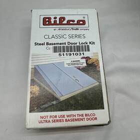 Bilco 783446040303 New Nib Steel Keyed Basement Door Cylinder Lock Kit