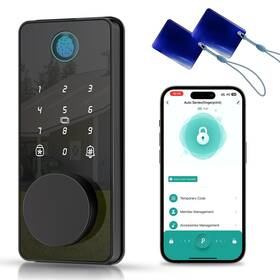 Biquole 717813035302 Smart Lock Fingerprint Deadbolt Door 7-in-1 Keyless Entry