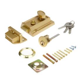 Hx0080 Bitray Night Latch Deadbolt Rim Lock Anti-theft Door With Keys Heavy Guard Se