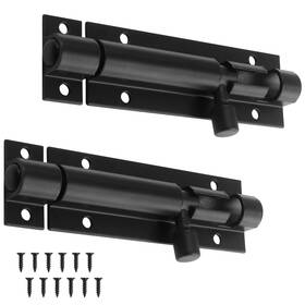 Ty220316-301 Bivethoi 2 Pcs 3 Inch Barrel Bolt Latch Black Door Hardware Small Slid