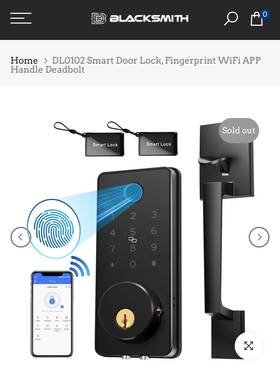 Wifi-dl0102 Blacksmith Dl0102 Smart Door Lock With Fingerprint Smartphone App And Ic Card