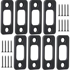 Dib-blulu-2671 Blulu 16 Pcs 1 Inch X 2-1/4 Door Deadbolt Strike Plate Carbon Steel Round Corner
