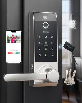 Blusafe 721545684547 Smart Lock Doorbell Fingerprint Door Deadbolt For Homeowners Or Pa