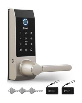 Blusafe 975843500625 Contour Keyless Smart Lock 2 In 1 Doorbell Fingerprint Wifi With Handle App