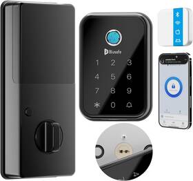 Blusafe 975843501264 Cloud Fingerprint Door Deadbolt Lock 4-in-1 Entry Locks Smart B