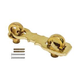 X0542 Bociloy 2.55 Inch Antique Solid Brass Padlock Hasp Door Clasp Vintage Heavy Duty Gate