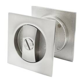 Bokwin230805-057 Bokwin 1 Pcs Square Sliding Barn Door Lock Contemporary Pocket Privacy Silver