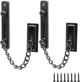 Bonsicoky 445011314389 2 Pack Door Chain Lock With Spring Stainless Steel Security Guard A