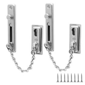 Jiawong210505016 Bonsicoky 2 Pack Door Chain Lock Guard With Spring Anti-theft Press S