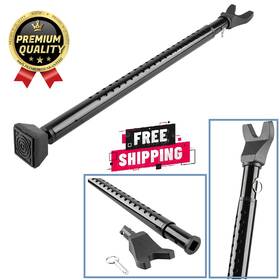 7pgkxd27 Branded Steel Door Brace Big Jammer Security Home Bar Lock Adjustable Security-black