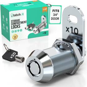 Cpmrt21 Branded 1-1/8 Inch Cam Lock 10-pack Fits 3/4 Door Chrome