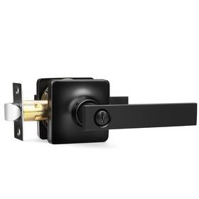 Dl3665-hjh-xbkbk-5pack Branded 5 Pack Matte Black Interior Privacy Door Lever - Keyless