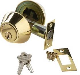 D09-d0050-609 Brass Accents 612520691189 Single Cylinder Deadbolt - 2 Inch