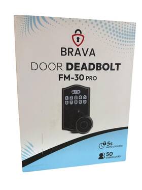 Brava 860012620357 Keyless Smart Deadbolt 3-in-1 Biometric Keypad And Code Lock With