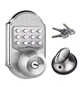 Mdk-001-p Bravex Keyless Mechanical Deadbolt Door Lock Digital Code Entry Keypad Stainless Steel