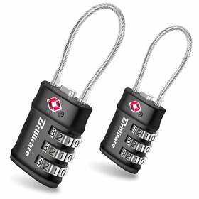 Brillirare 779640777893 2 Pack Tsa Approved Luggage Locks Combination Travel Cable Small