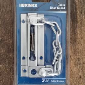 03-3016-150 Brinks Chain Door Guard 3 3/8 In Satin Chrome Metal