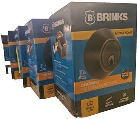 Brinks 039208244152 Mobile Home Single Cylinder Deadbolt Lock Tuscan Bronze Finish