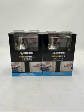 23031-119 Brinks Lot Of 2 Push Pull Rotate Harper Satin Nickel Entry Lever