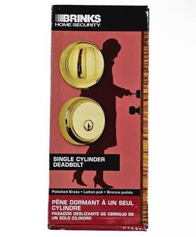 23061-105 Brinks Home Security Single Cylinder Deadbolt Polished Brass