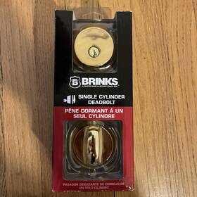 23061-119 Brinks Push Pull Rotate Satin Polished Brass Deadbolt