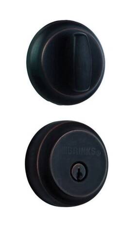 23061-150 Brinks New Push Pull Rotate Oil Rubbed Bronze Steel Deadbolt