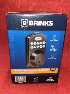 2685-150 Brinks Electronic Deadbolt - Tuscan Bronze New
